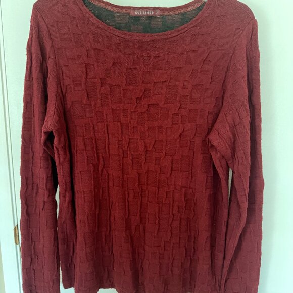 Cut Loose Sweater Set – Top & Skirt – Burgundy, Size Large NWOT - Picture 2 of 16